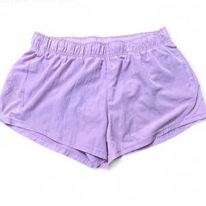 ATHETIC Lavender Shorts with Elastic Waistband and Curved Hem 16-18 XL Exellent